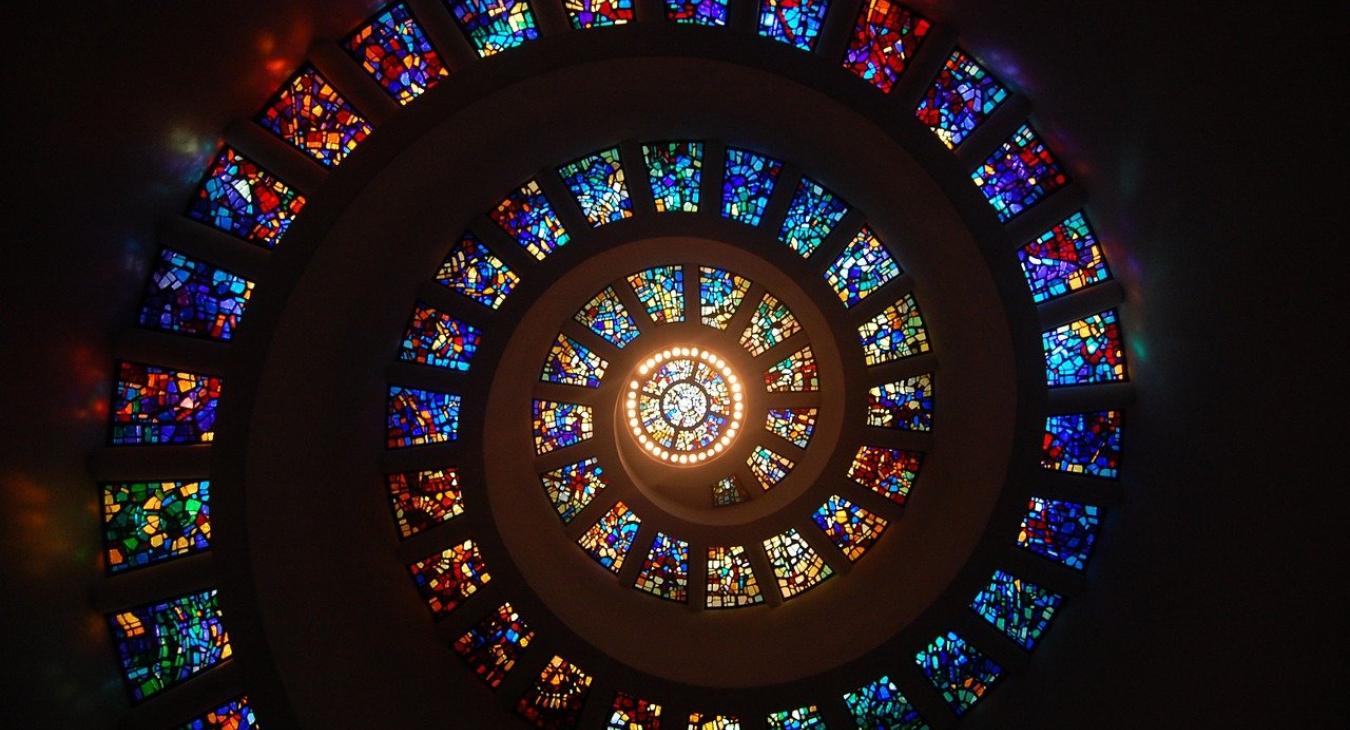 Spirale von Kirchenfenster